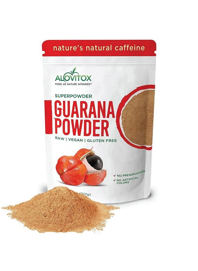Alovitox Organic Guarana Seed Powder | Raw Guarana Seed Extract, Vegan, Non-GMO & Gluten-Free (Superfood, 65mg of Natural Caffeine per Serving) 8oz/113 Servings - Image 1
