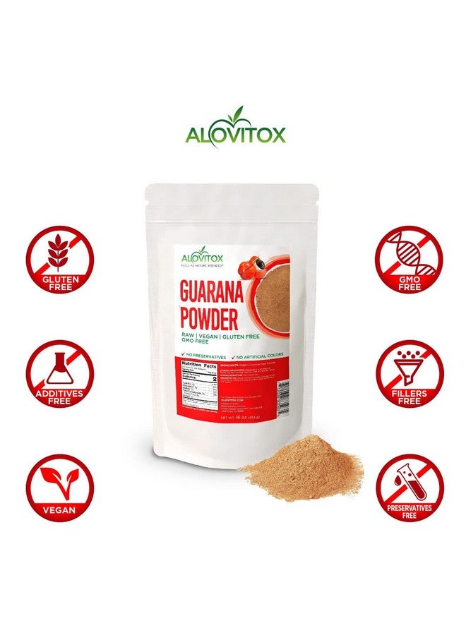 Alovitox Organic Guarana Seed Powder | Raw Guarana Seed Extract, Vegan, Non-GMO & Gluten-Free (Superfood, 65mg of Natural Caffeine per Serving) 8oz/113 Servings - Image 4