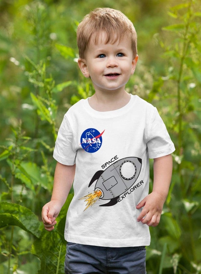 BROOKLYN VERTICAL 4-Pack Toddler NASA Print Outer Space Rocket Ship Short Sleeve T-Shirt | Soft Cotton Sizes 2T-4T (Combo A, 4T) - Image 3