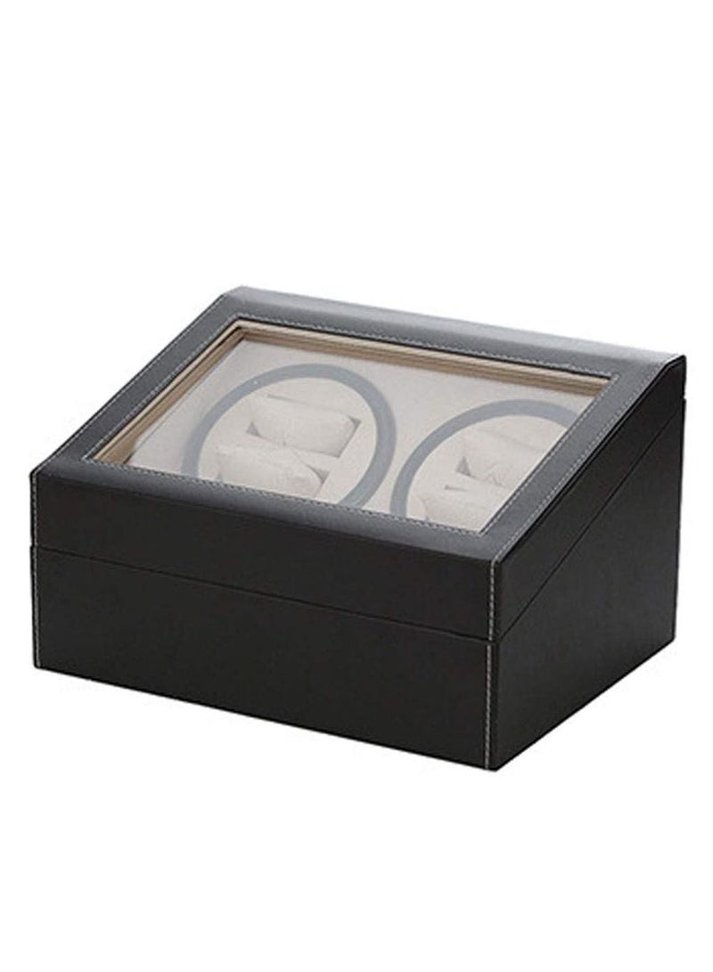 Automatic Watch Winder 4 Plus 6 Piece Storage -Black