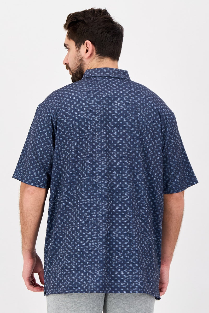 Greg Norman Men Sportswear Fit Short Sleeve Outdoor Polo Shirt, Navy - Image 3