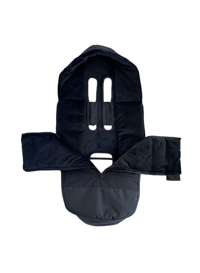 AICTIMO Universal Stroller Accessories Footmuff Compatible with Doona Car Seat & Strollers, Waterproof Warm Bunting Bag Suitable for 95% and Strollers Black - Image 3