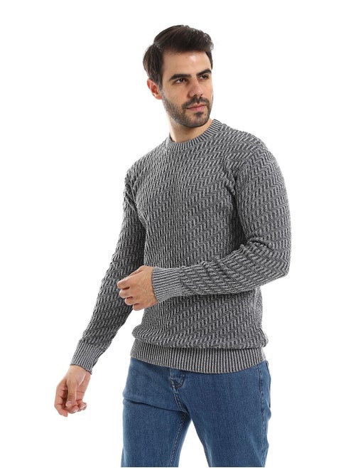 Wool Mens Pullover With Multi Design