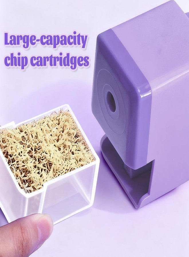 BOBOAR Manual Color Pencil Purple Small Sharpener Handheld for Kids for Colored Pencils - Image 4