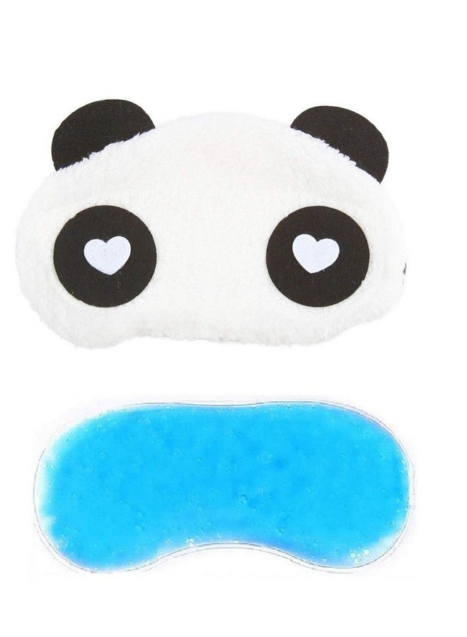 Jenna Fur Panda Ice Gel Sleepingeye Mask For Insomnia, Meditation, Puffy Eyes And Dark Circles,White  - Image 1