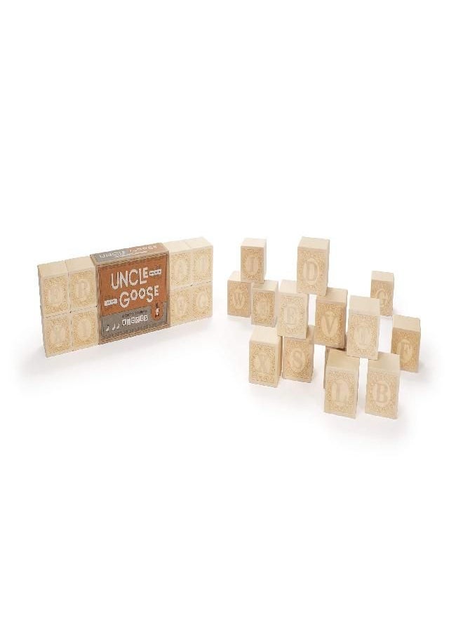UNCLE GOOSE Uncle Goose Uppercase Alphablank Blocks - Made in The USA  - Image 4