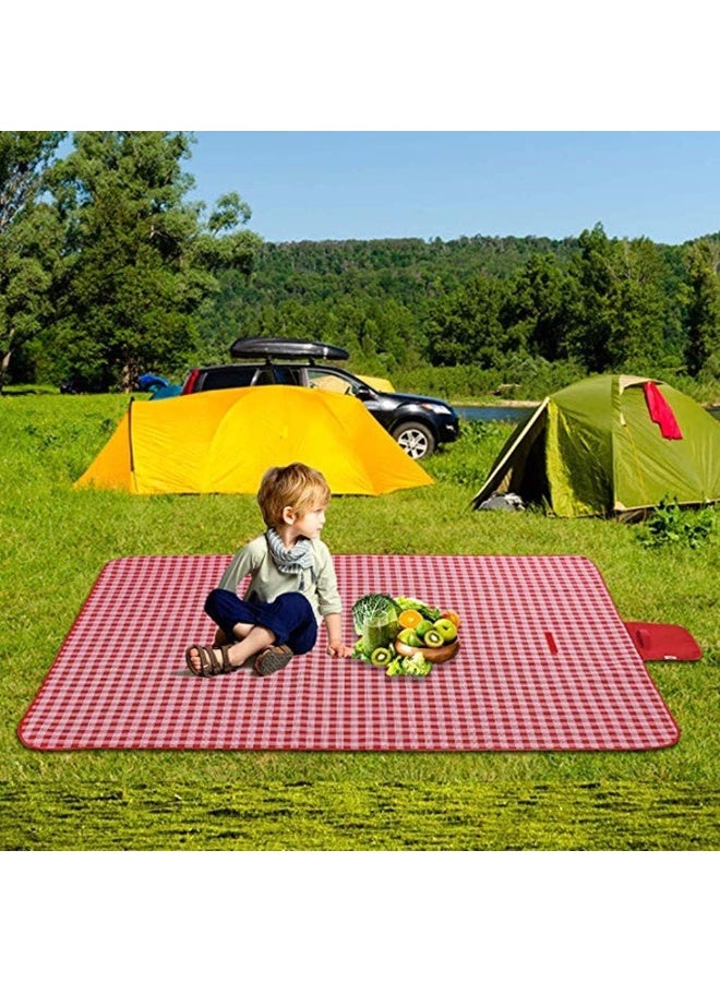 Extra Large Waterproof Picnic Blanket, Foldable Lightweight Beach Mat for Camping, Hiking, Park, Patio, Festivals Travel, Sand Proof Portable Outdoor Mat for Family (190*200cm) - Image 3