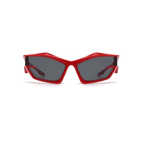 AUGEN Cool Futuristic Y2K Sunglasses Men Women Sports Wraparound Shield Cat Eye Glass Alien Space Shades (223-C7) - Image 2