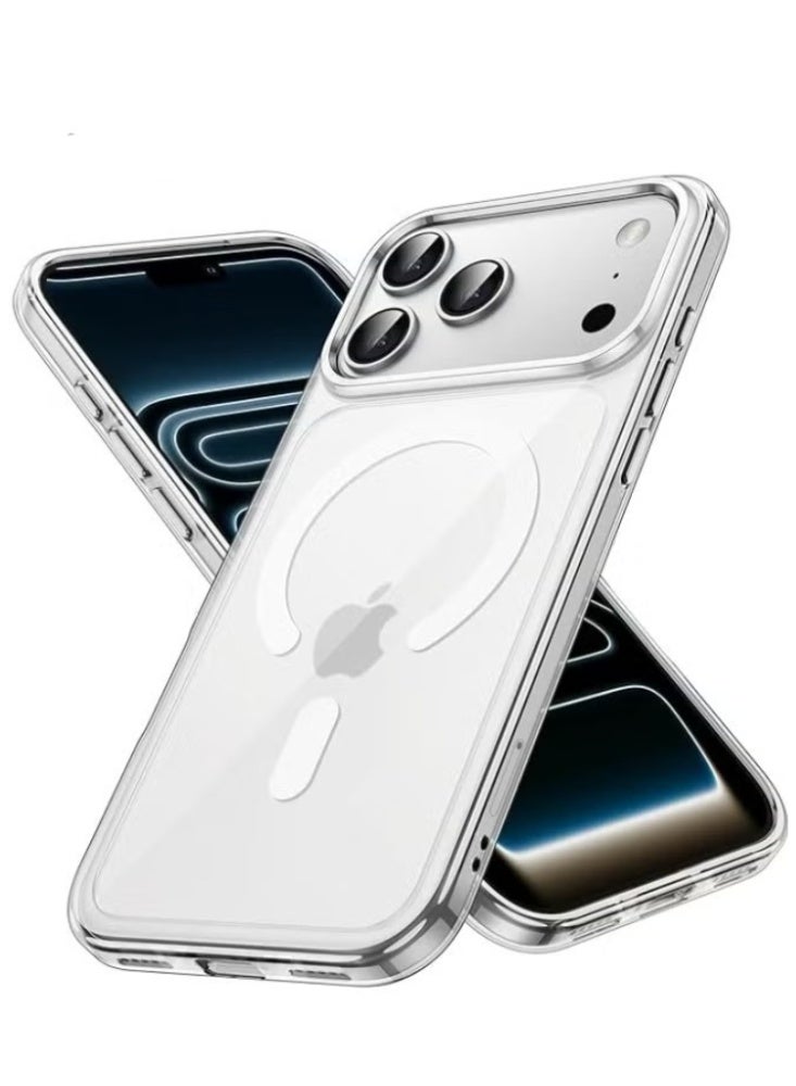 BERLIA Crystal Clear iPhone 17 Pro Max Magnetic Case – Military Grade Shockproof Anti-Yellowing Ultra Slim Clear Cover - Image 1