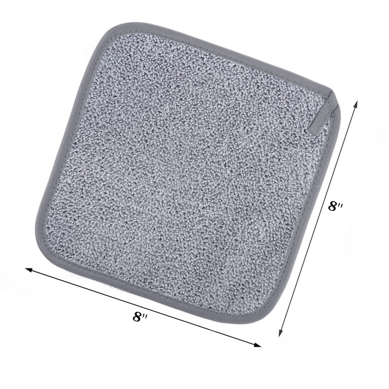 Polyte Premium Hypoallergenic Microfiber Makeup Remover and Facial Cleansing Cloth, 8 x 8 in, 6 Pack (Gray,White) - Image 2