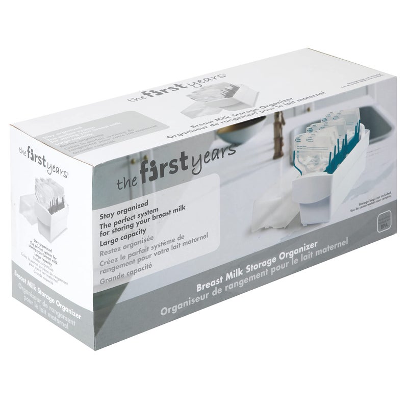 the FIRST years منظم تخزين حليب الثدي من ذا فيرست ييرز - منظم رفوف الفريزر والثلاجة لحقائب تخزين حليب الثدي - يحمل 10 حقائب حليب الثدي - أساسيات الرضاعة الطبيعية - Image 5
