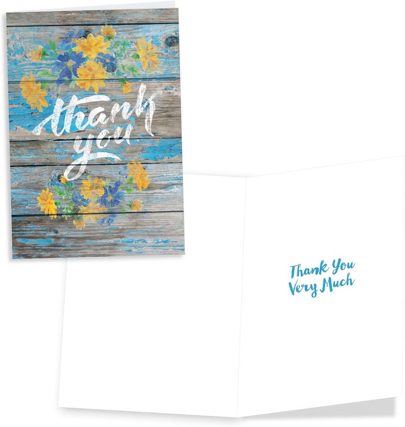 NobleWorks Assortment Pack of 3 Thank You Greeting Cards with Envelopes 3 Designs 1 Each Pretty Grateful VC8127TYGC1x3 - Image 4