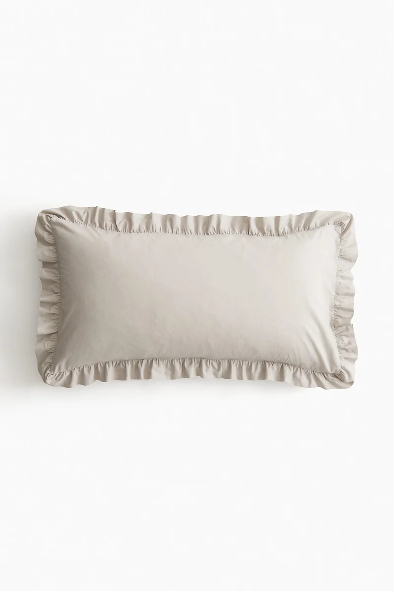 H&M Frill-trimmed cotton cushion cover