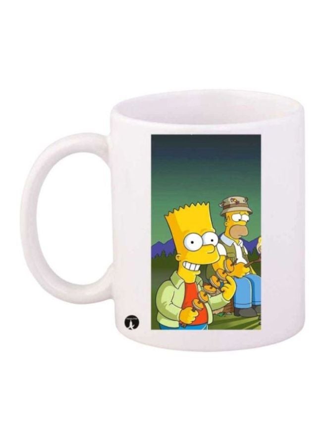 RYN The Simpsons Printed Mug White/Yellow/Red