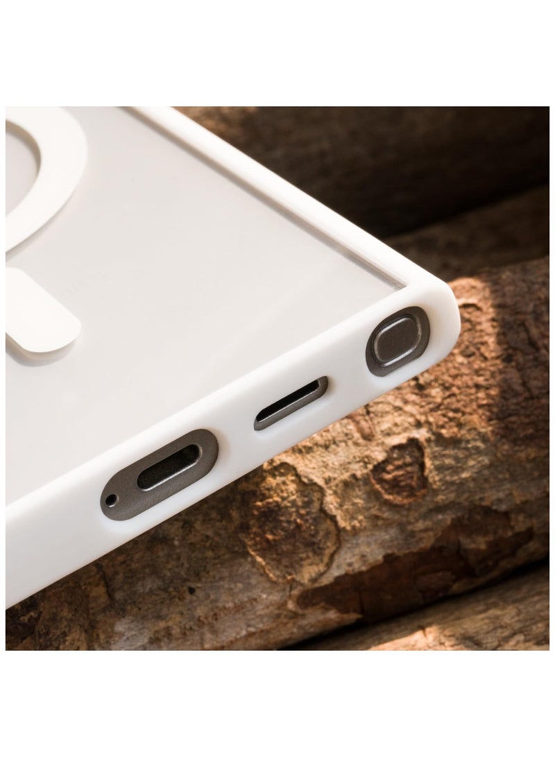 ACLIX Magnetic Case for Samsung Galaxy S24 Ultra 6.8inch , Translucent Matte Back, Shockproof Magnetic Case Compatible with MagSafe (White) - Image 5