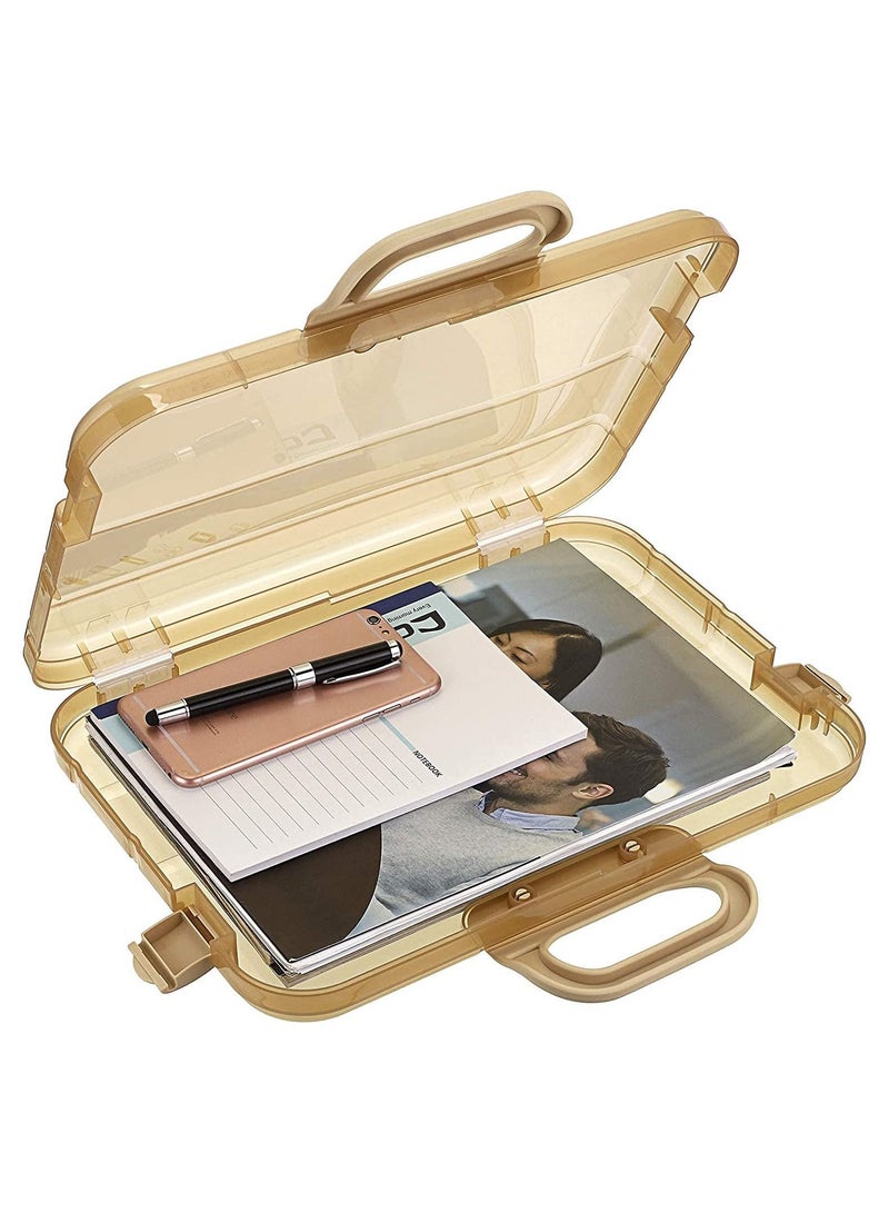 Y&D File Tax Document Storage Plastic Box with Carry Handle, Durable Office School Organizer Bags, Paper Holder, - Image 4