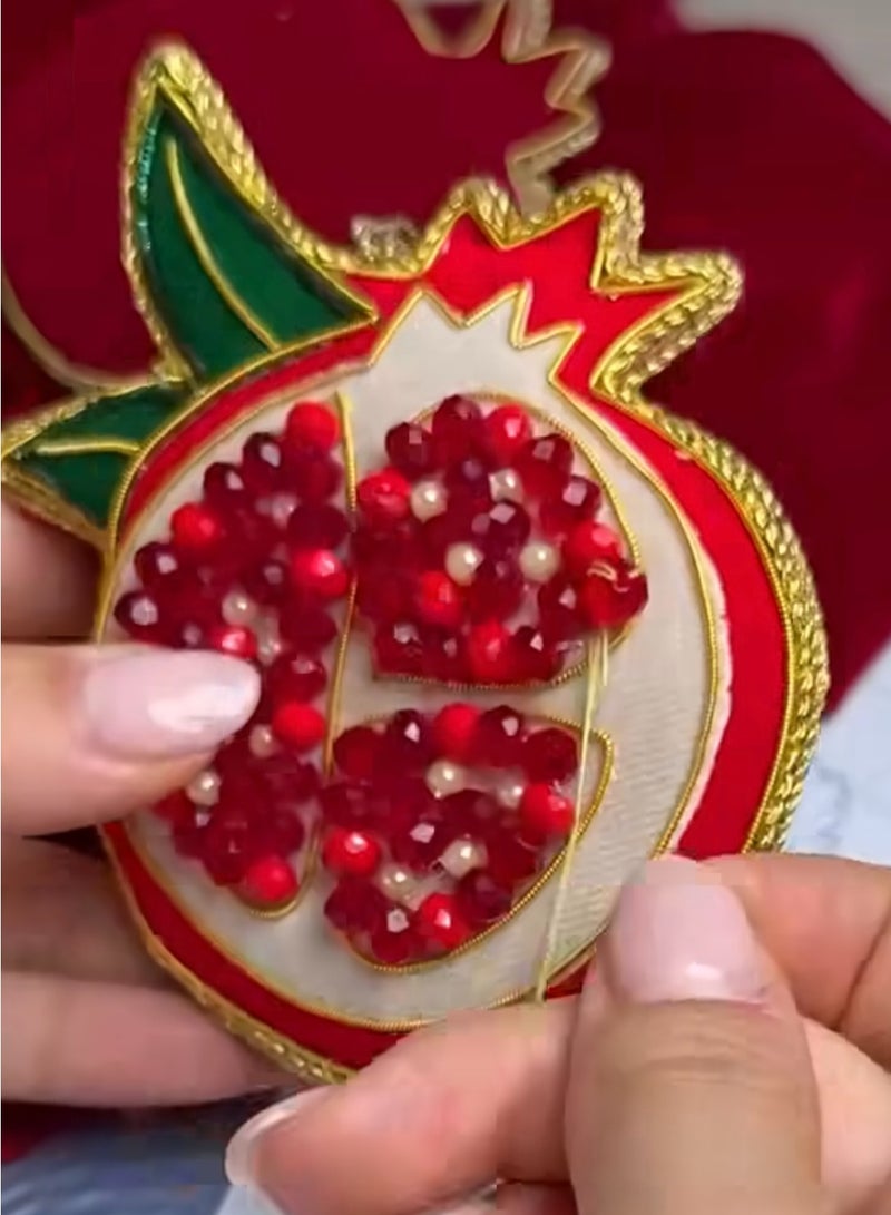 Baci milano Christmas Decoration FABRIC HANDMADE NAPKIN RING HEART  - Image 3