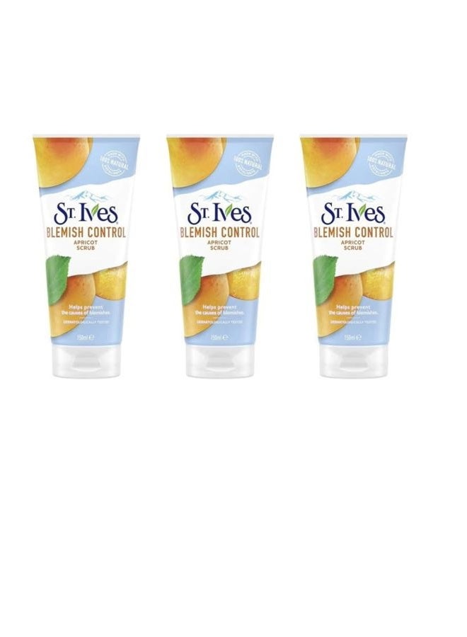 ST. Ives Blemish Control Apricot Scrub, 150 ml, Pack of 3 - Image 3