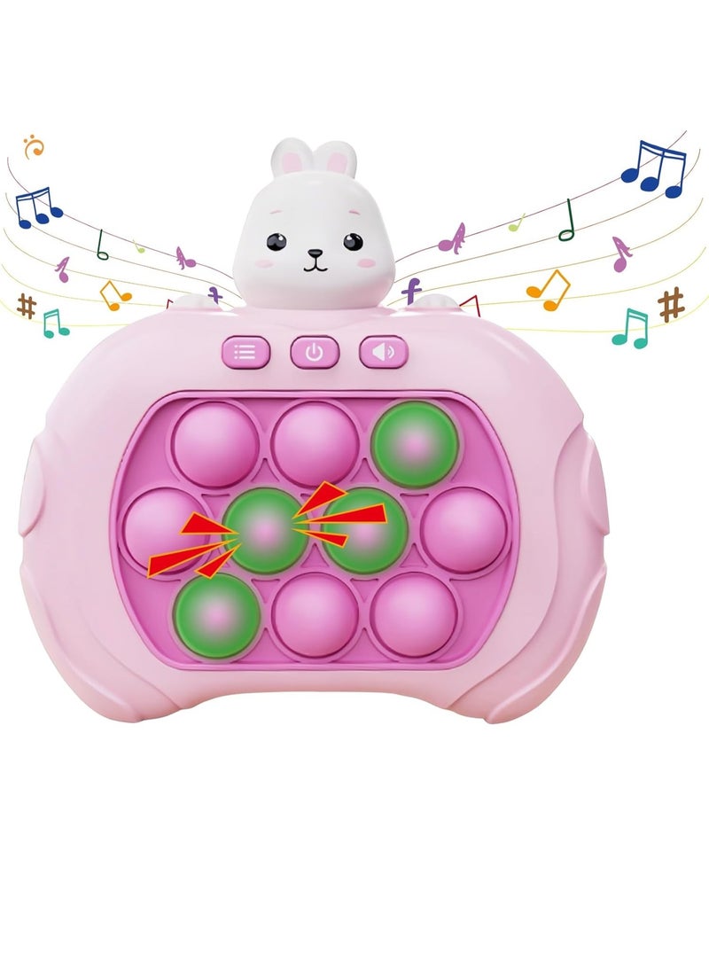 Fast Push Game Pop Fidget Toys for Kids, Handheld Puzzle Game Sensory Toys with LED Screen, Game Gifts for 3-12 Year Old Girls Boys (Rabbit) - Image 3