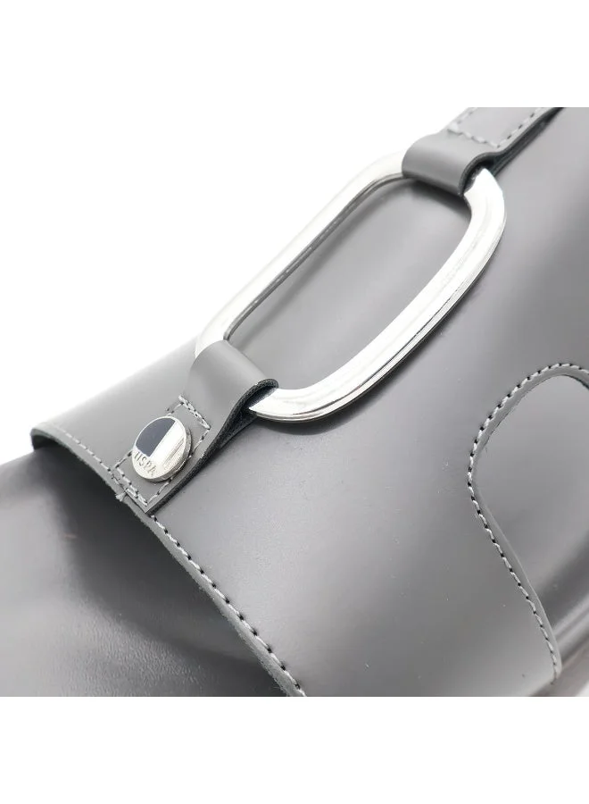 U.S. Polo Assn. GREY US Polo Men’s Grey Slide Sandals – Casual Slip‑On Slides with Silver Accent, Comfortable Everyday Footwear for Men | Best Price UAE