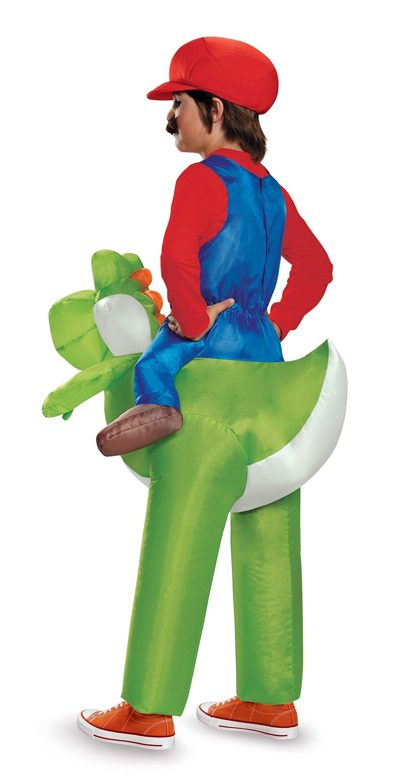 Disguise Super Mario Bros. Mario Riding Yoshi Inflatable Costume, Officially Licensed Super Mario Bros Costume for Kids, One Size - Image 2