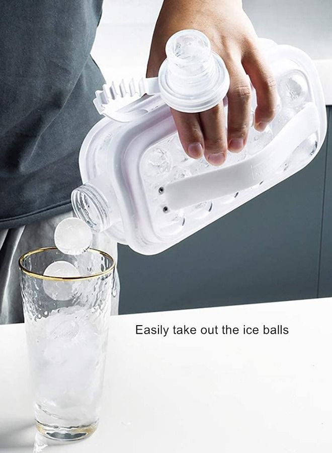Taiahiro Ice Cube Trays 2 in 1 Portable Ice Ball Maker Kettle With 17 Grids Flat Body Lid Cooling Ice Pop/Cube Molds For Hockey,Cocktail,Coffee,Whiskey,Champagne,Beer,Juice,Water - Image 2