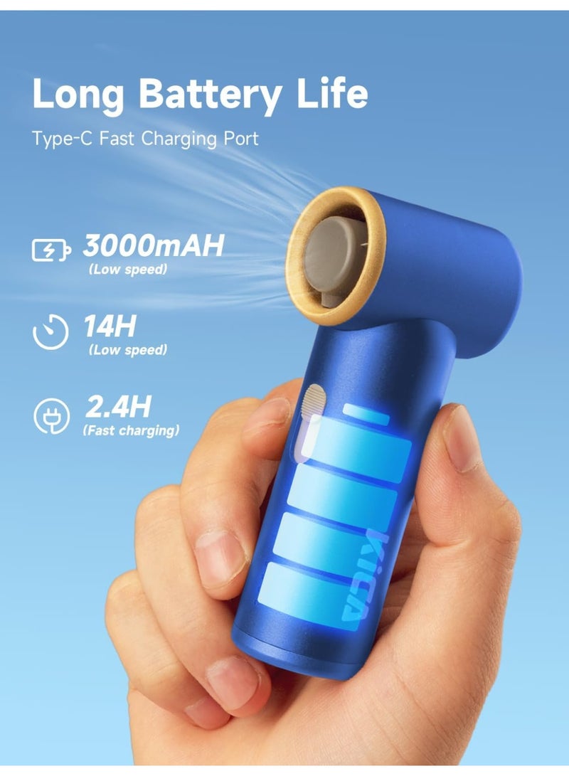 KiCA Jet Fan Mini Portable Turbo Fan 3000mAh Blue - Image 4