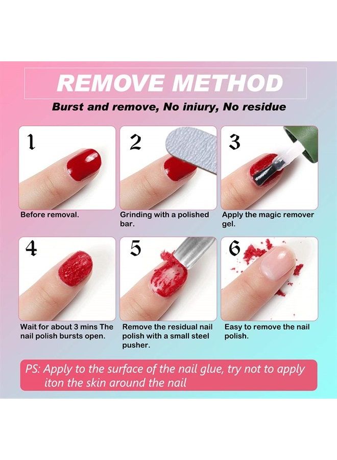 one1x Magic Soak-Off Quick,Professional Nail Polish Remover for Natural, Gel Nails (Green-3) - Image 1