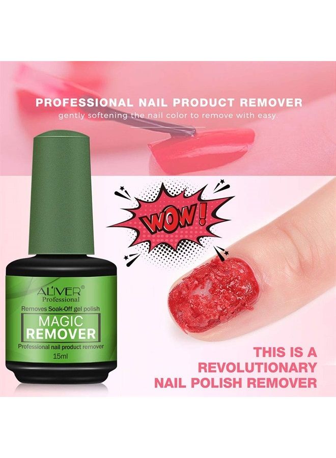 one1x Magic Soak-Off Quick,Professional Nail Polish Remover for Natural, Gel Nails (Green-3) - Image 2