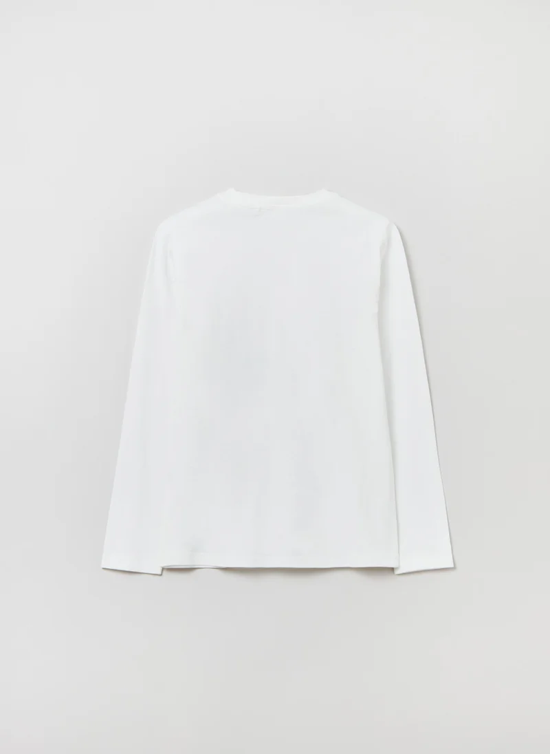 او في اس Long-sleeved T-shirt with New York print