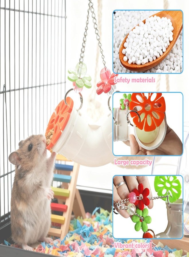 Anranmm Rat Enrichment Toys, Interactive Foraging Toys for Birds, Rat Cage Accessories Enrichment - Hanging Tube Treat Dispenser | Slow Feeder for Small Animals, Hamsters, Rabbits and Parrots - Image 5
