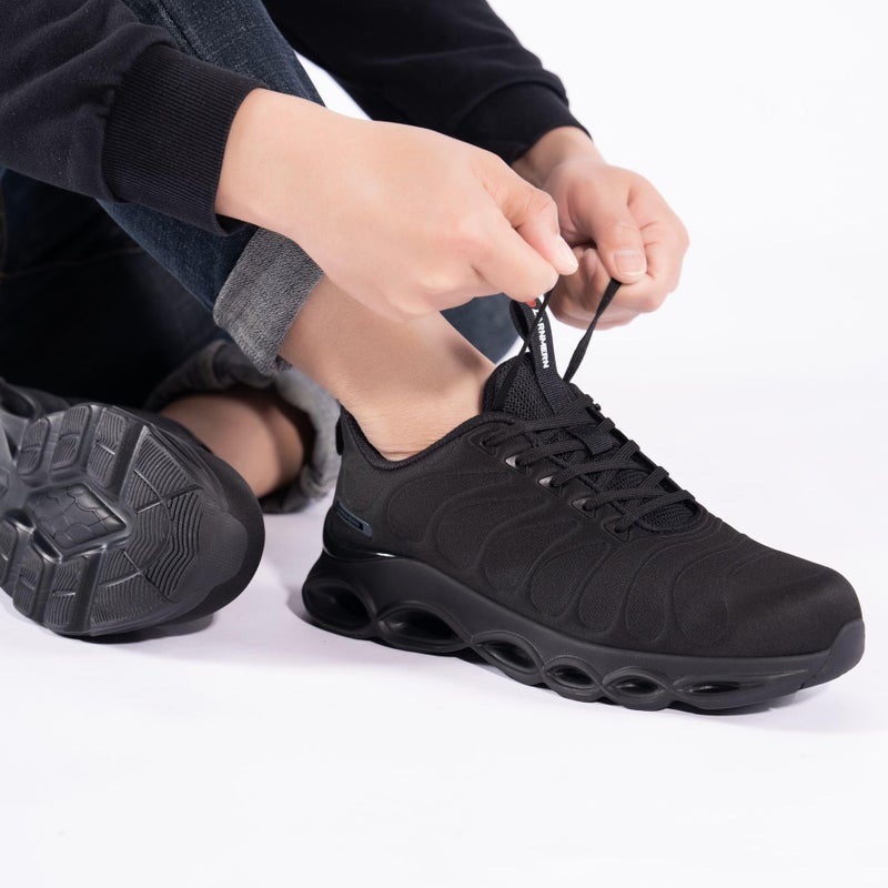 LARNMERN Steel Toe Shoes for Men Safety Shoes Work Sneakers Comfortable Safety Toe Sneakers Work Lightweight Colorful Zapatos de Seguridad (14,Black) - Image 2