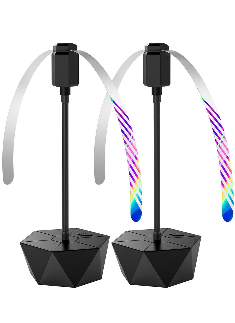 Generic Automatic Fly Repellent Fan with Soft Blades - 2PCS Portable Electric Bug Repellent Fans for Restaurants, Picnics, BBQs, and Camping - Keep Flies and Bugs Away, Black  - Image 1