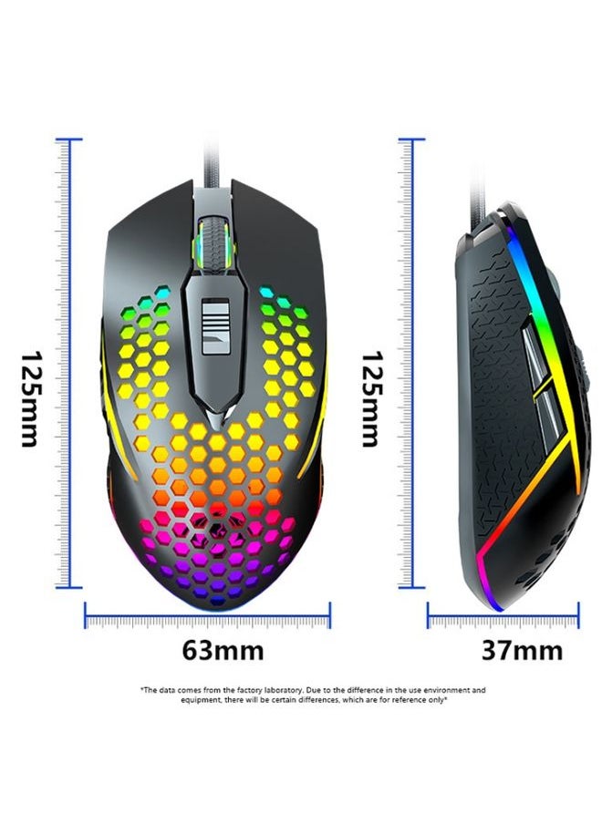 BURAQ LEAVEN S50 6Keys Macro Definition Programmable RGB Lighted Gaming Wired Mouse, Cable Length: 1.5m(Pink)  - Image 3