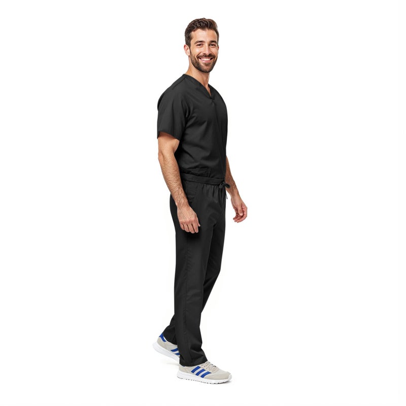 Natural Uniforms طقم سكراب موحد طبيعي للجنسين - طقم قميص وسروال (طقم سكراب للعمل القياسي) أسود X-Large - Image 5