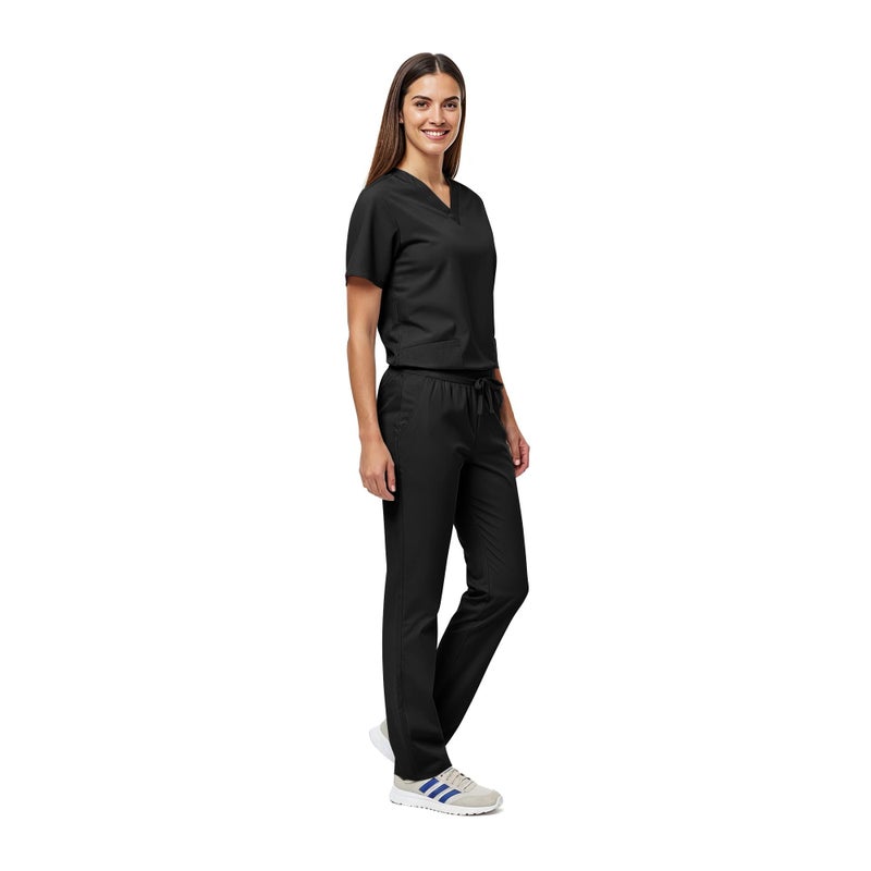 Natural Uniforms طقم سكراب موحد طبيعي للجنسين - طقم قميص وسروال (طقم سكراب للعمل القياسي) أسود X-Large - Image 2