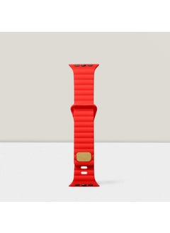 Cosmostech Compatible for Smart Watch Watch 42MM 44MM 45MM 49MM 1/2/3/4/5/6/se/7/8/ultra Silicone Band and Strap Wavy Stripe Design Red  - Image 1