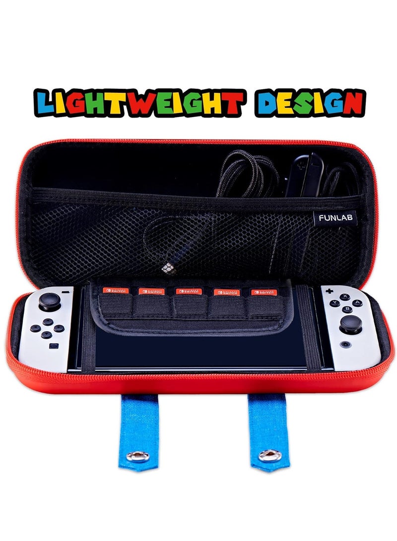 Carrying Case For Nintendo Switch, OLED Carrying Case,Portable Travel Flip Case with 10 Game Card Storage Pockets for Nintendo Switch Accessories and Games - Image 2