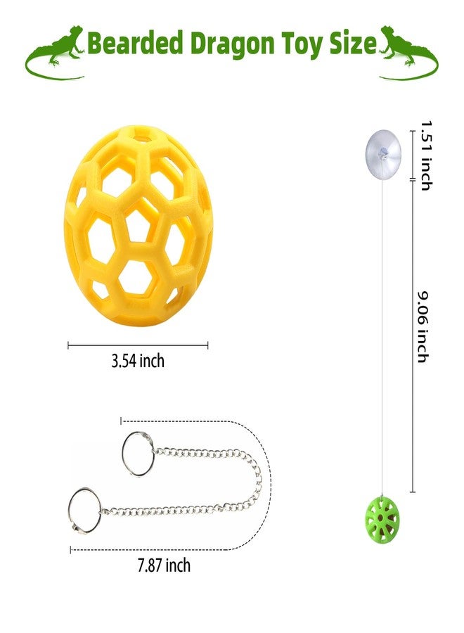 NZELSW Bearded Dragon Enrichment Toy Feeding Ball, Interactive Toy for Reptiles - Image 2