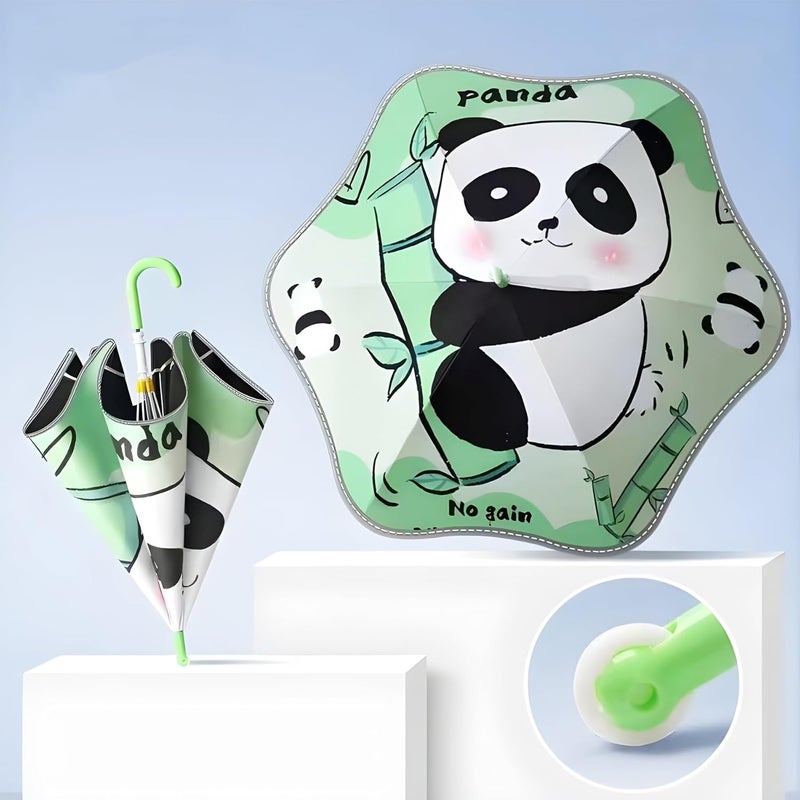 Koochie-Koo Cute Print Umbrella for Kids, Attractive Kids Umbrella with Reflective Border and Covered Tips for Safety, - Image 2