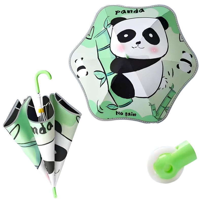 Koochie-Koo Cute Print Umbrella for Kids, Attractive Kids Umbrella with Reflective Border and Covered Tips for Safety, - Image 1