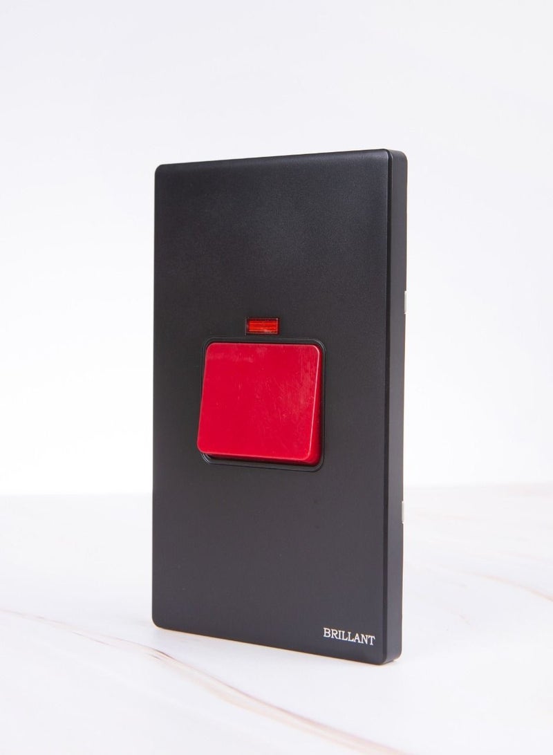 BRILLANT Air conditioner switch 45 amp modern black Brilliant - Image 1