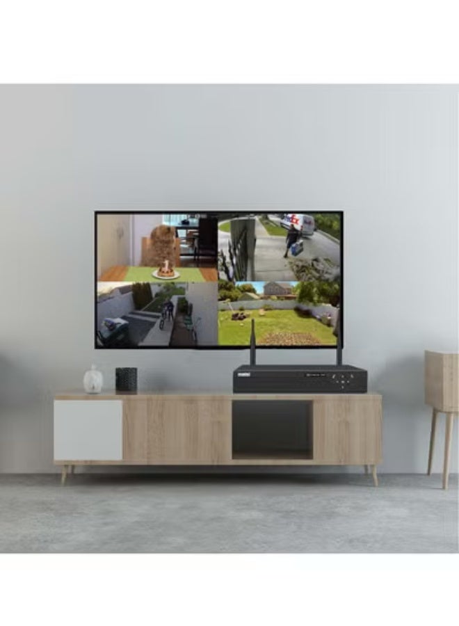 Wireless CCTV Home Security Camera Kit – 4CH NVR Recorder with 2pcs 3MP Outdoor WiFi IP Cameras, Motion Alerts, Remote Access (No Hard Drive) - Image 3