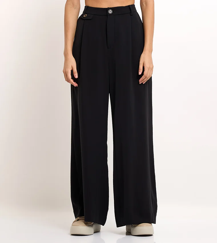 بيفرلي هيلز بولو كلوب بنطلون بخصر عالٍ سادة من بيفيرلي هيلز بولو كلوب