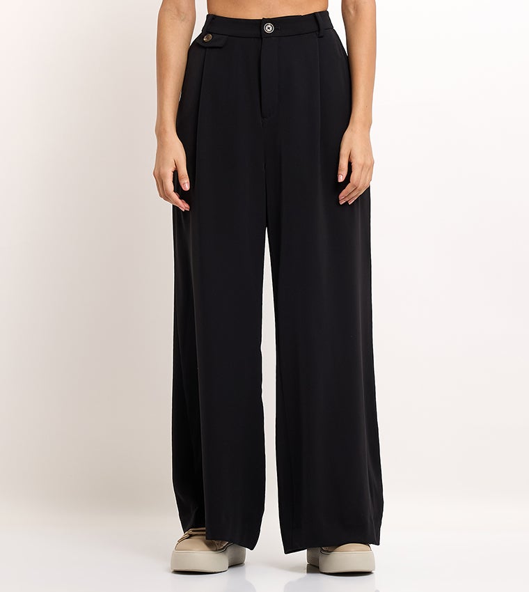 بيفرلي هيلز بولو كلوب بنطلون بخصر عالٍ سادة من بيفيرلي هيلز بولو كلوب