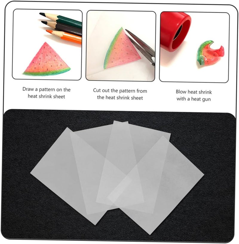 NUOBESTY 4pcs Printable Heat Shrink Sheets DIY Heat Shrink Sheets for Crafts Shrinkable Night-Glowing Material - Image 5