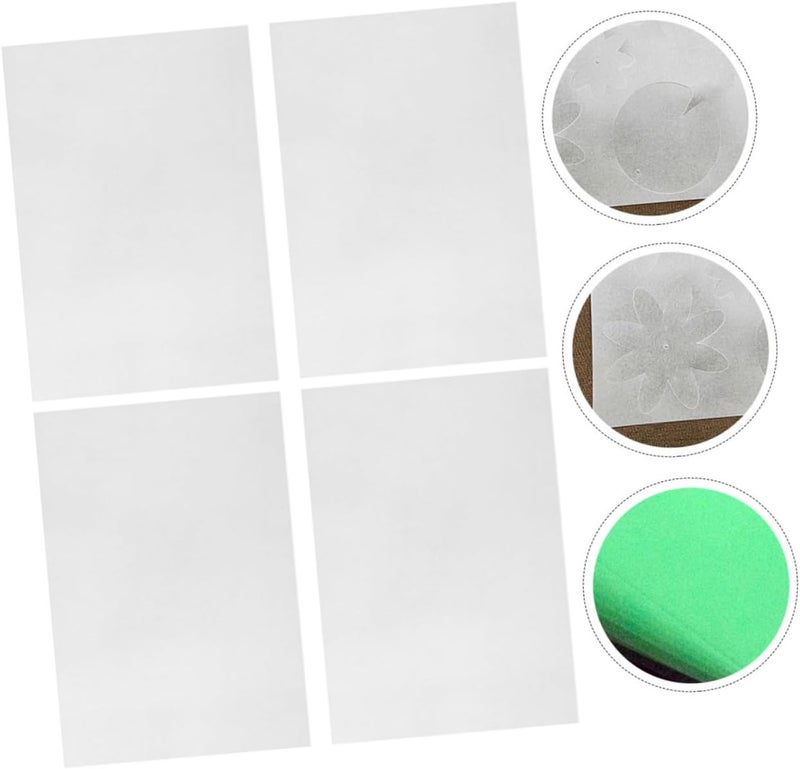 NUOBESTY 4pcs Printable Heat Shrink Sheets DIY Heat Shrink Sheets for Crafts Shrinkable Night-Glowing Material - Image 3