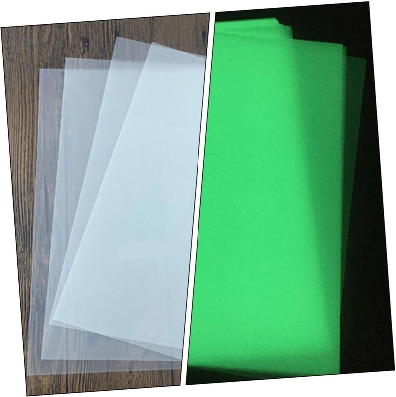 NUOBESTY 4pcs Printable Heat Shrink Sheets DIY Heat Shrink Sheets for Crafts Shrinkable Night-Glowing Material - Image 4