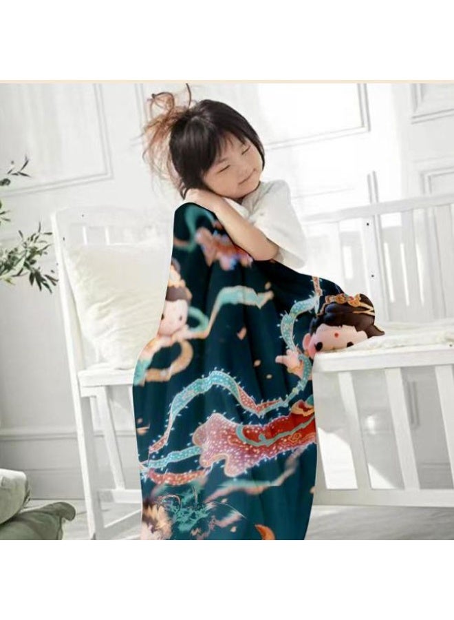 general Baby and children's cartoon flannel thin blanket (warm and comfortable, suitable for sleep, game use) 70cm*100cm - Image 2