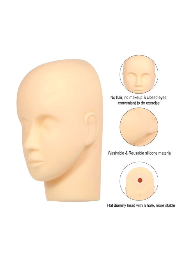 نيبمينينت رأس دمية للتدريب على وضع وتطبيق المكياج بيج - Image 5